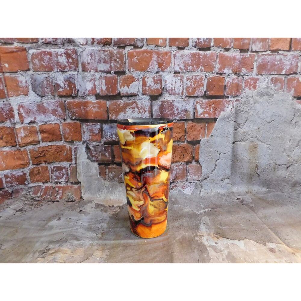 Handmade Autumn Fire 32 oz Slim Tumbler